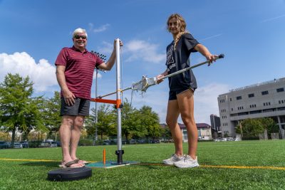 CIvil and Environmental Engineering alumnus innovates lacrosse practice device