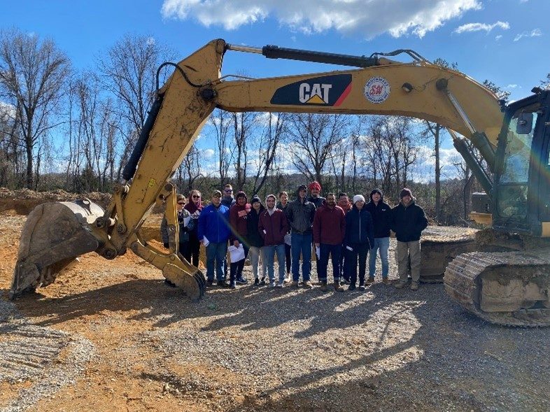 Students visit Berry Ridge residential subdivision in Blacksburg during the spring 2022 semester