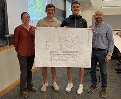The 2022 Winning Design Charrette team with Skip Notte and Paige West of Dewberry